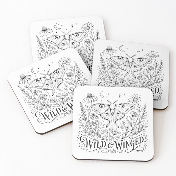 Item preview, Wild & Winged Botanical Luna Moth Wildflower Frame designed and sold by Modern Antique Atelier .