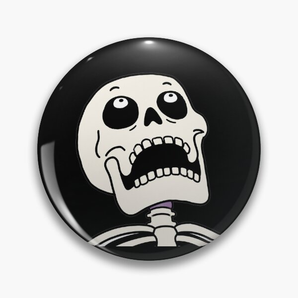 Item preview, Funny Skeleton Looking Up Halloween Meme designed and sold by MonkiFlipp.