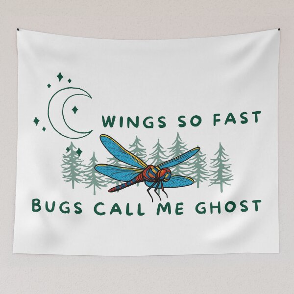 Item preview, Wings So Fast Bugs Call Me Ghost Dragonfly Nature designed and sold by Feral Vibes.