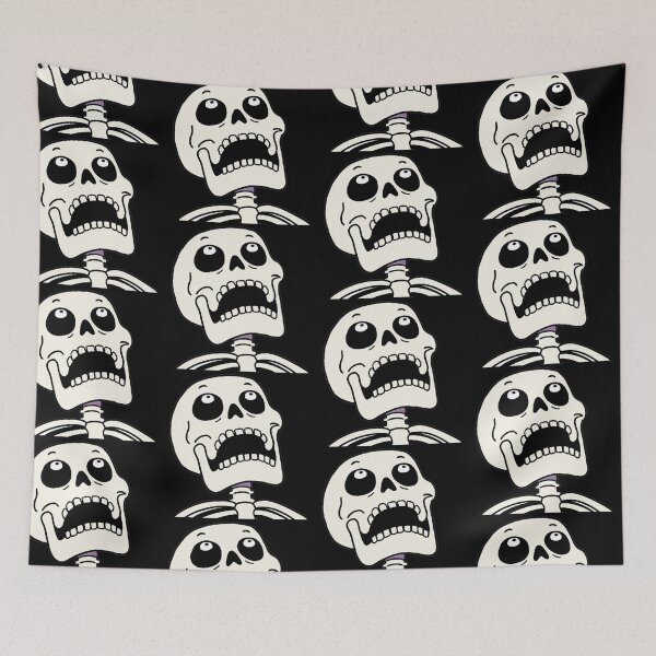Item preview, Funny Skeleton Looking Up Halloween Meme designed and sold by MonkiFlipp.