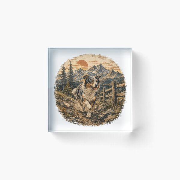 Item preview, Vintage Australian Shepherd Mountain Adventure designed and sold by ARDELVEX STUDIO.