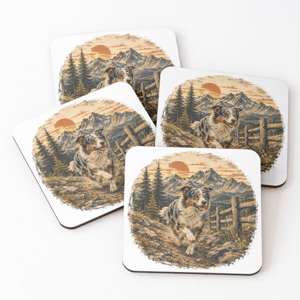 Item preview, Vintage Australian Shepherd Mountain Adventure designed and sold by Bartas2026.