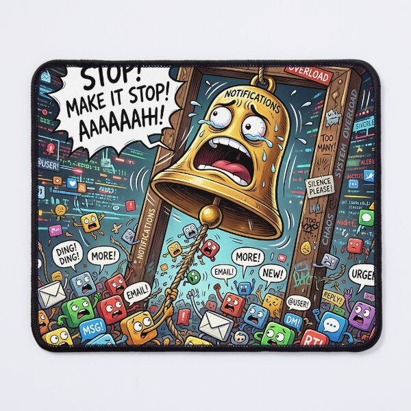 Item preview, Screaming Notification Bell Digital Sensory Overload Cartoon designed and sold by Michaelragheb.