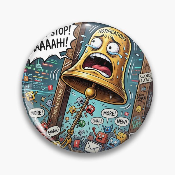 Item preview, Screaming Notification Bell Digital Sensory Overload Cartoon designed and sold by Michaelragheb.