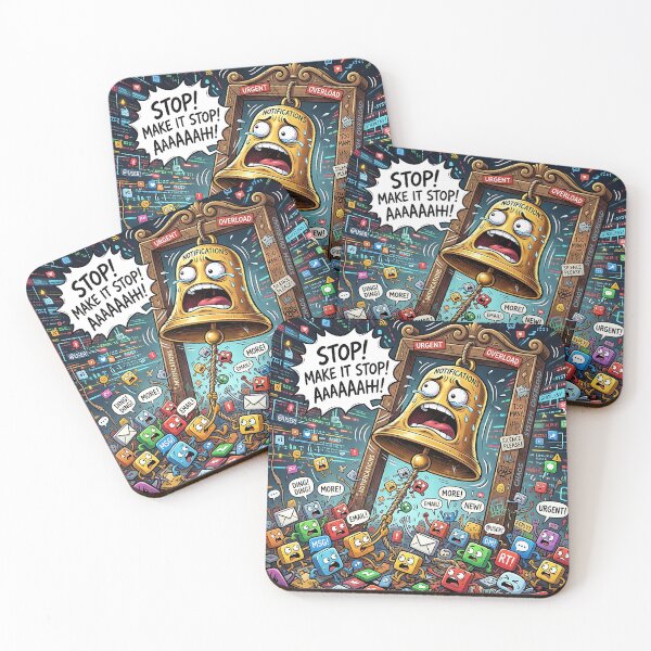 Item preview, Screaming Notification Bell Digital Sensory Overload Cartoon designed and sold by Michaelragheb.