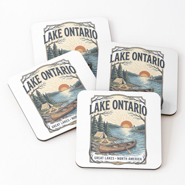 Item preview, Lake America Lake Ontario Vintage Great Lakes Retro Design designed and sold by Meadowmood.