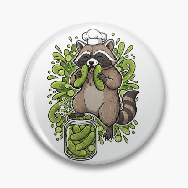 Item preview, Raccoon Eating Pickles designed and sold by Positive&FunnyThings.