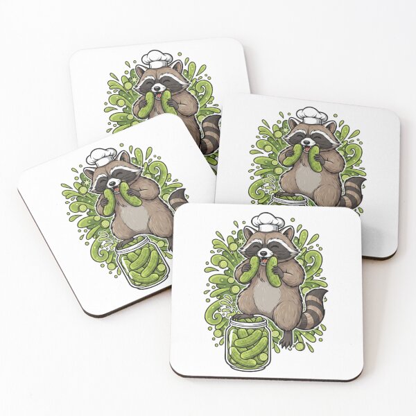 Item preview, Raccoon Eating Pickles designed and sold by Positive&FunnyThings.