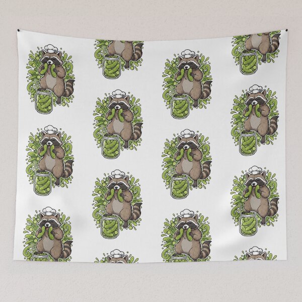Item preview, Raccoon Eating Pickles designed and sold by Positive&FunnyThings.