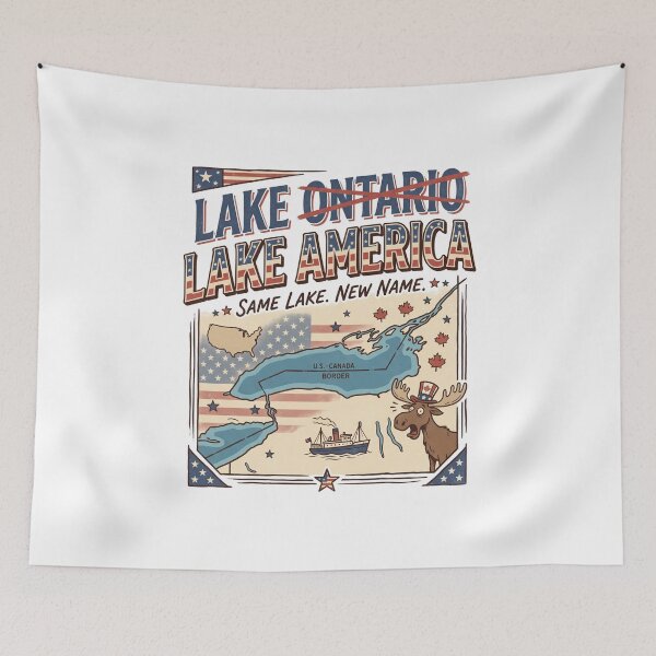 Item preview, Lake Ontario Lake America Same Lake New Name Funny Vintage Design designed and sold by Meadowmood.