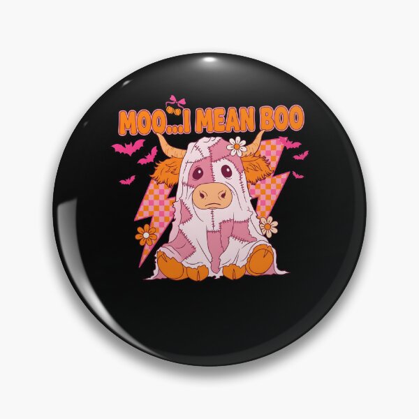 Item preview, Moo I Mean Boo Ghost Highland Cow Halloween designed and sold by KroghDs.