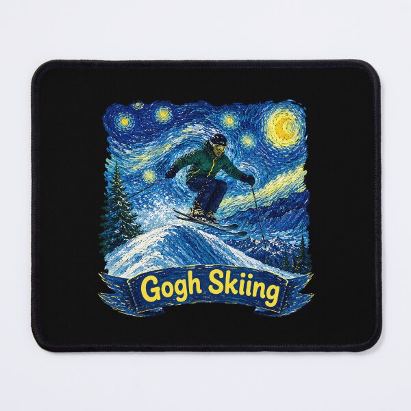 Item preview, Gogh Skiing Ski Winter Sports Art designed and sold by haris-rana-wren.