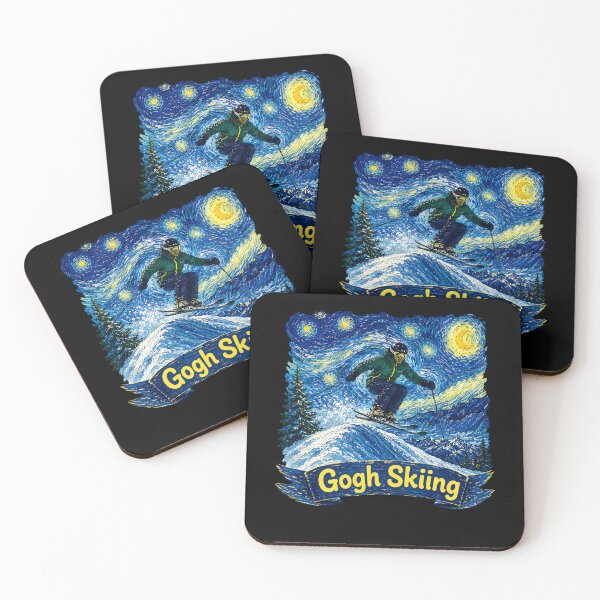 Item preview, Gogh Skiing Ski Winter Sports Art designed and sold by haris-rana-wren.