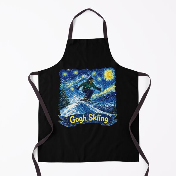 Item preview, Gogh Skiing Ski Winter Sports Art designed and sold by haris-rana-wren.
