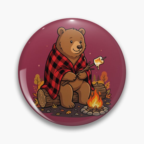 Item preview, Cozy Campfire Bear In Plaid Blanket designed and sold by DripCultureLab.