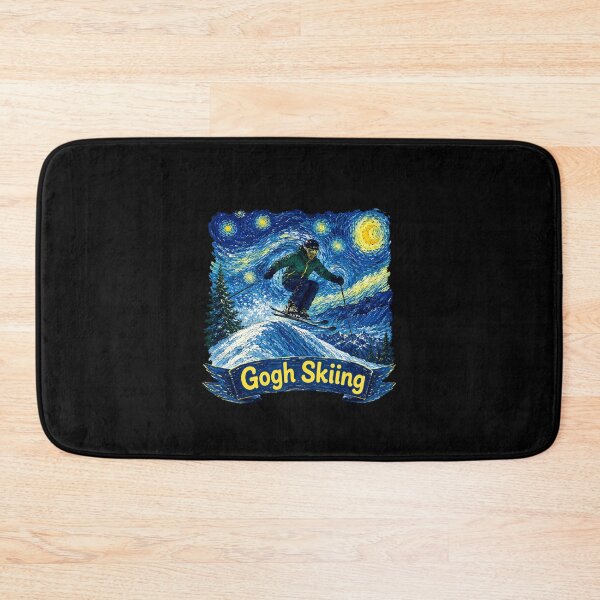Item preview, Gogh Skiing Ski Winter Sports Art designed and sold by haris-rana-wren.