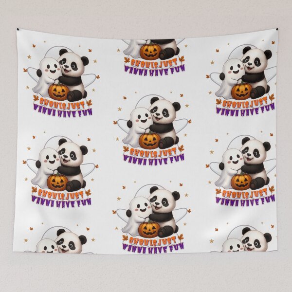 Item preview, Cute Spooky Panda Ghouls Just Wanna Have Fun Halloween Sticker designed and sold by EnginerdStudio.