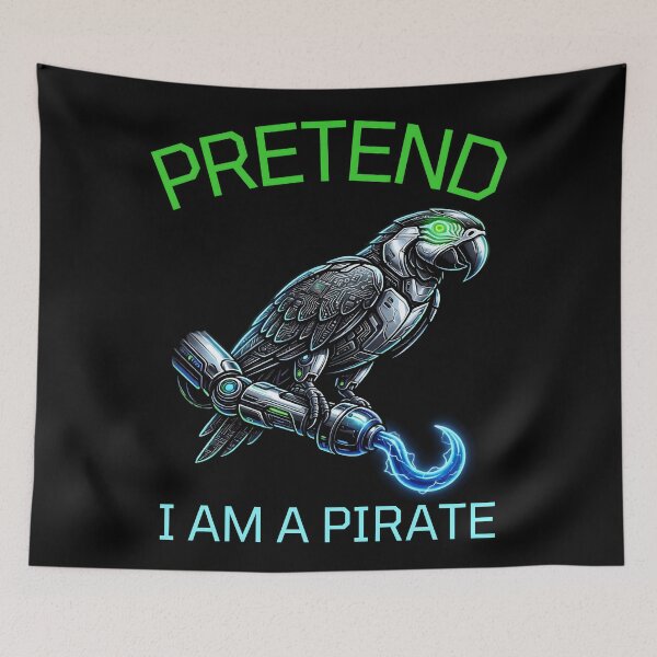 Item preview, Pretend I Am A Pirate Sci-Fi Robotic Parrot Halloween Costume designed and sold by LeSoniPapaPrint.