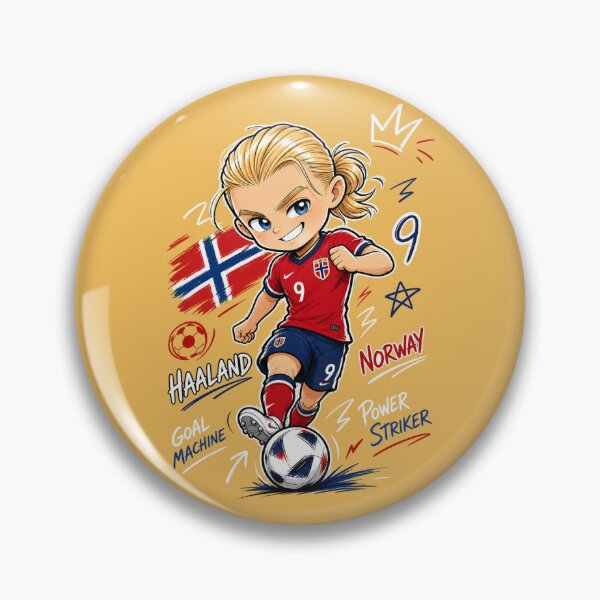 Item preview, Erling Haaland Norway Striker Art designed and sold by Retro Arabica.