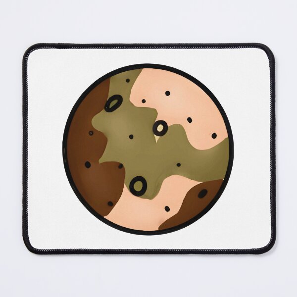 Item preview, Pluto Cute Cartoon Dwarf Planet Brown Crater Art Graphic designed and sold by CatTailNPine.