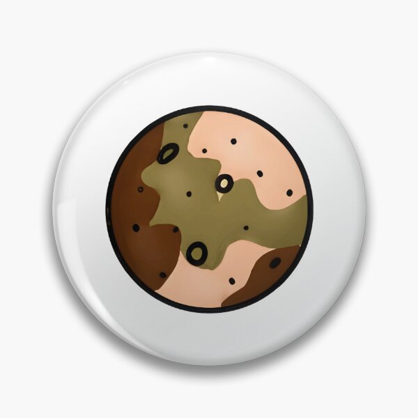 Item preview, Pluto Cute Cartoon Dwarf Planet Brown Crater Art Graphic designed and sold by CatTailNPine.