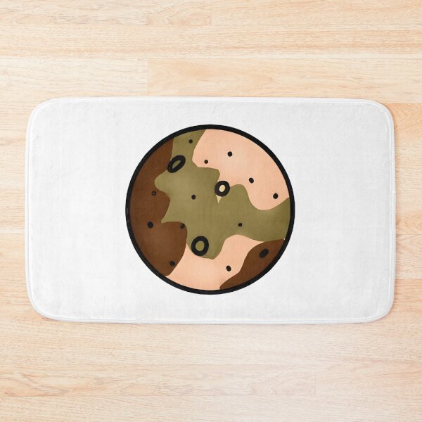 Item preview, Pluto Cute Cartoon Dwarf Planet Brown Crater Art Graphic designed and sold by CatTailNPine.