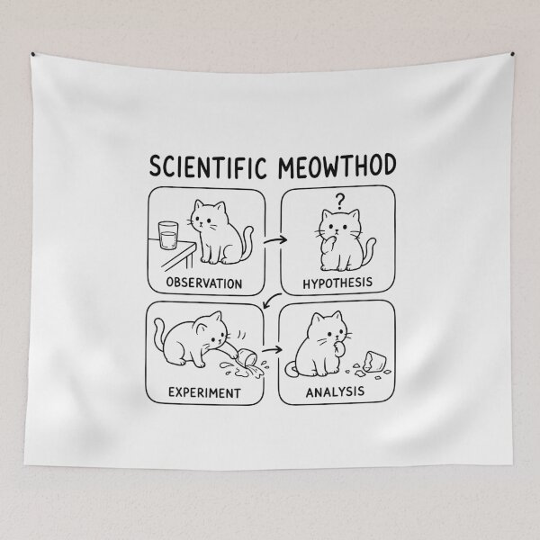 Item preview, Scientific Meowthod Science Cat designed and sold by haris-rana-wren.