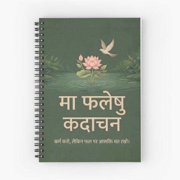 Item preview, Bhagavad Gita Quote Wall Art Ma Phaleshu Kadachana designed and sold by hutofdesigns.