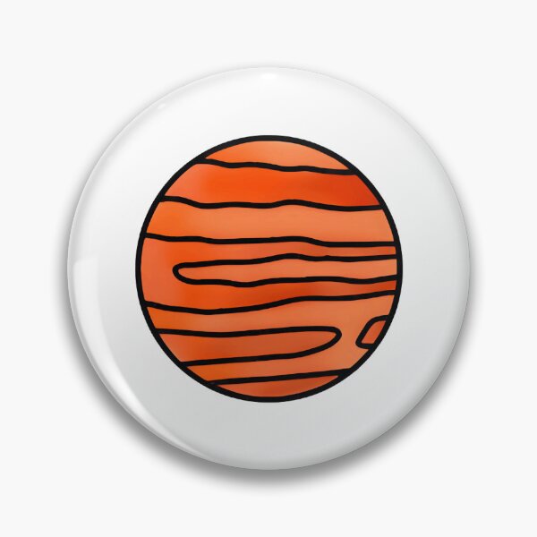 Item preview, Mercury Cute Cartoon Planet Orange Stripe Space Design designed and sold by CatTailNPine.
