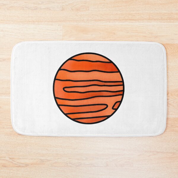 Item preview, Mercury Cute Cartoon Planet Orange Stripe Space Design designed and sold by CatTailNPine.