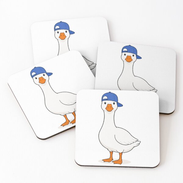 Item preview, Gustav the Goose – Cute Goose with Blue Cap designed and sold by LittleGinnyArt.