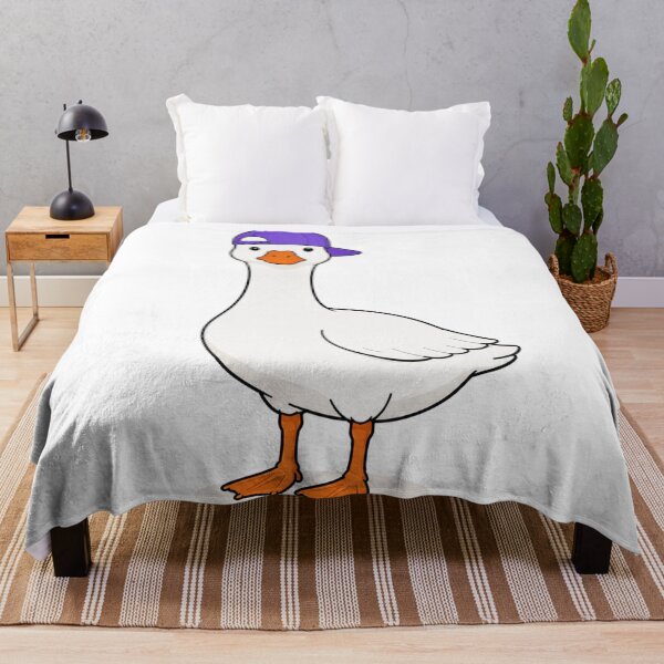 Item preview, Gustav the Goose – Cute Goose with Violet Cap designed and sold by LittleGinnyArt.