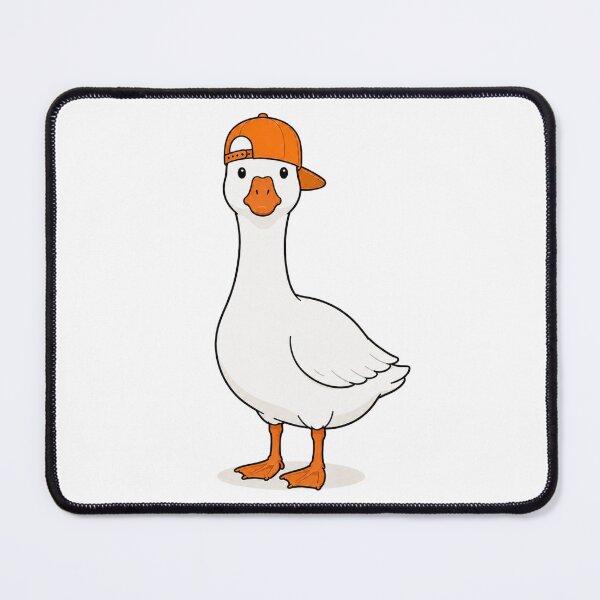 Item preview, Gustav the Goose – Cute Goose with Orange Cap designed and sold by LittleGinnyArt.