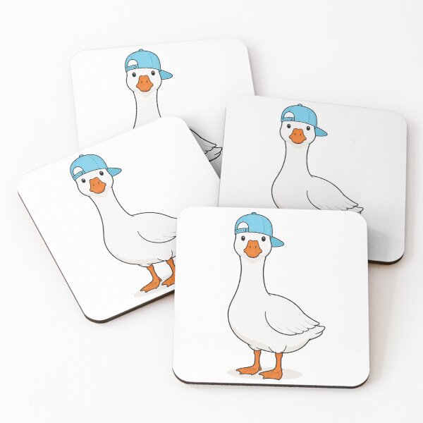 Artikelvorschau, Gustav the Goose – Cute Goose with Light Blue Cap entworfen und verkauft von LittleGinnyArt.