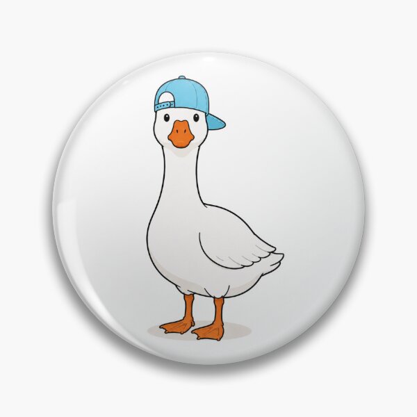 Artikelvorschau, Gustav the Goose – Cute Goose with Light Blue Cap entworfen und verkauft von LittleGinnyArt.