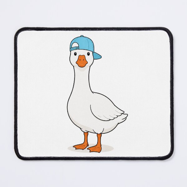 Item preview, Gustav the Goose – Cute Goose with Light Blue Cap designed and sold by LittleGinnyArt.