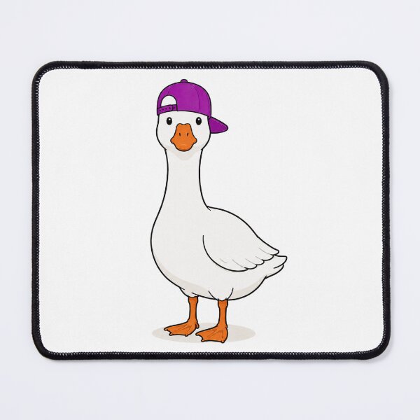 Item preview, Gustav the Goose – Cute Goose with Magenta Purple Cap designed and sold by LittleGinnyArt.