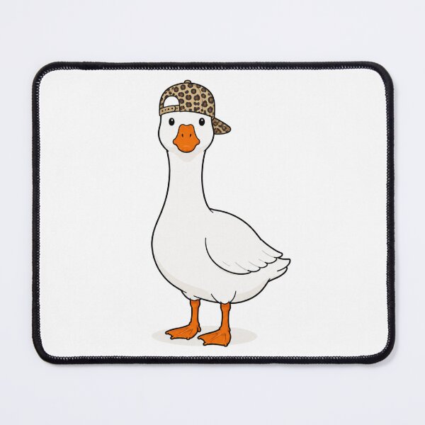 Item preview, Gustav the Goose – Cute Goose with Leopard Print Cap designed and sold by LittleGinnyArt.