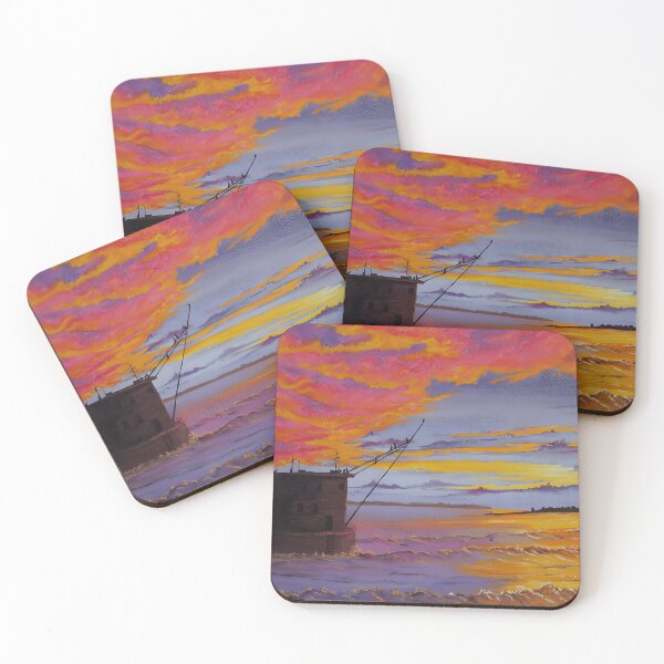 Item preview, Vibrant Ocean Sunset Seascape Fort designed and sold by gehada1Onaa.