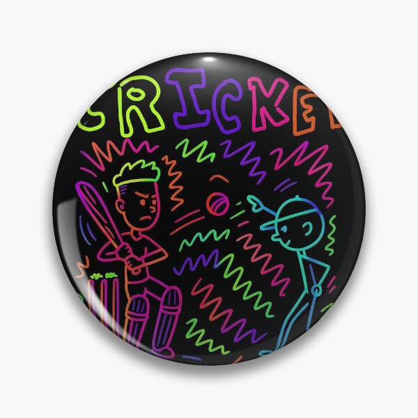 Item preview, Neon Cricket Doodle line Art Illustration designed and sold by REDCLASH2002.
