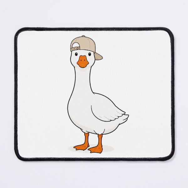 Item preview, Gustav the Goose – Cute Goose with Beige Cap designed and sold by LittleGinnyArt.