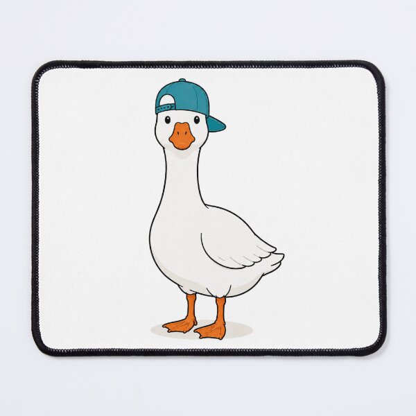 Item preview, Gustav the Goose – Cute Goose with Teal Cap designed and sold by LittleGinnyArt.