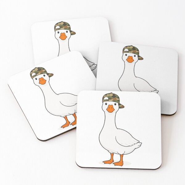 Item preview, Gustav the Goose – Cute Goose with Camo Cap designed and sold by LittleGinnyArt.
