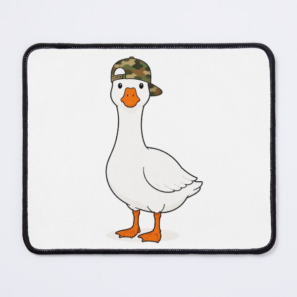 Item preview, Gustav the Goose – Cute Goose with Camo Cap designed and sold by LittleGinnyArt.