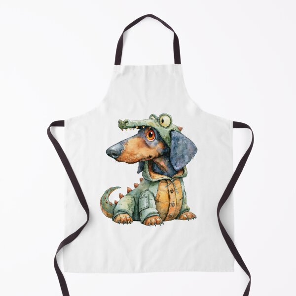Item preview, Dachshund in Dragon Costume Watercolor designed and sold by NadinArtStudio.