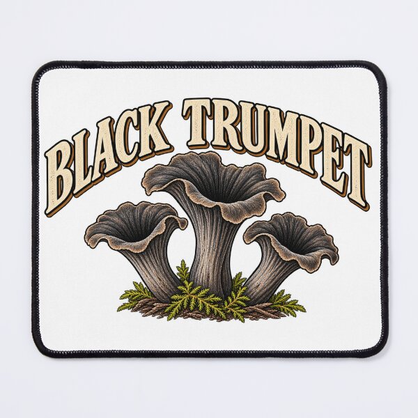 Item preview, Black Trumpet Mushroom Vintage Foraging Design designed and sold by OddHobbyClub.