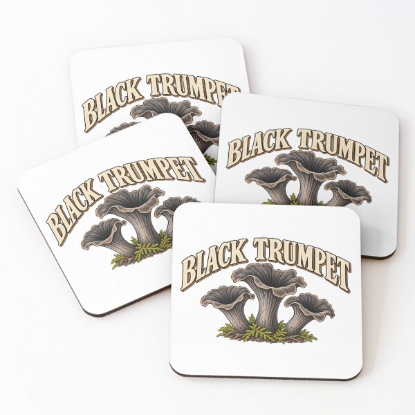 Item preview, Black Trumpet Mushroom Vintage Foraging Design designed and sold by OddHobbyClub.