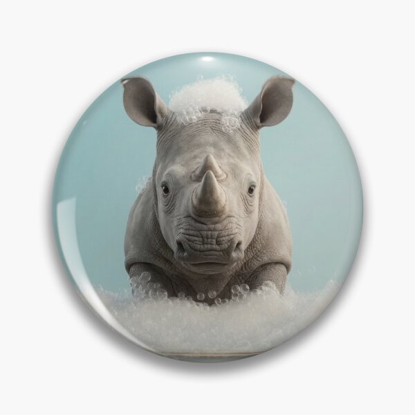 Item preview, Baby Rhinoceros Bubble Bath Cute Nursery Bathroom Wall Art designed and sold by LazyOwlStore.