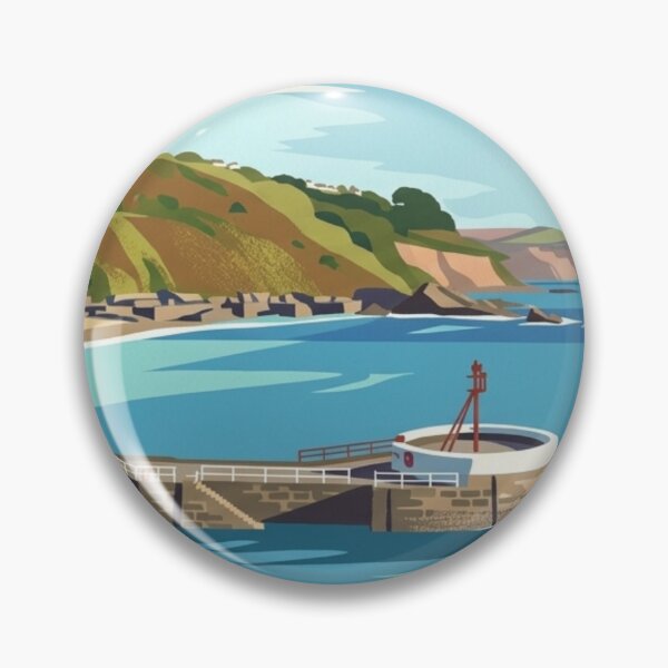 Item preview, Looe Cornwall Banjo Pier Beach Dreamy Coastal Landscape Art  designed and sold by S-and-W-4ever.