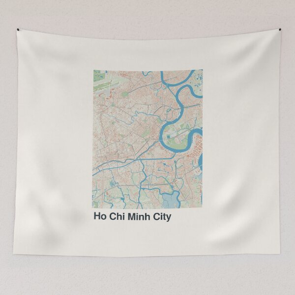 Item preview, Ho Chi Minh City Minimalistic Map Art designed and sold by MapsNerd.